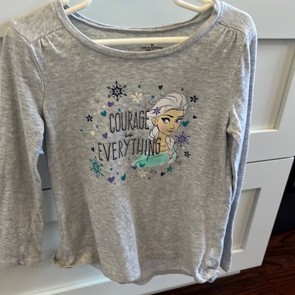 Elsa size 6 girls long sleeve t shirt Disney brand jumping beans